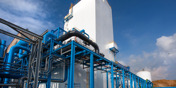 Outside image of an air separation plant and paperack