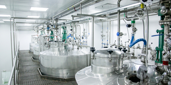 Indoor image of chemical reactor vessels